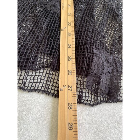 Yon Sheer Black Lace Shrug 3/4 Sleeves Lightweight Elegant One Size Whimsigoth - Picture 5 of 11
